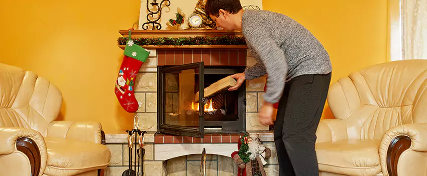Rusted Metal Fireplace Restoration in Mill Creek, Washington